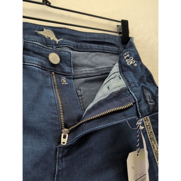 Tommy Bahama High Rise Ankle Tema Indigo Sparkle Denim Seacoast Wash Size 4 NWT - Picture 11 of 16